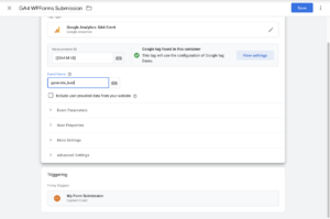 GA4 form submission Tag