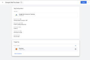 google ads conversion tracking tag gtm shopify setup