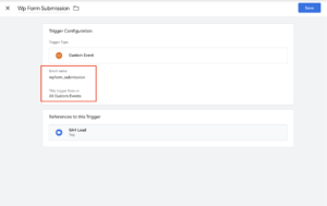 Wp form submission custom event