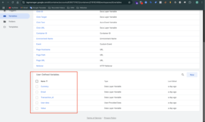 GTM Data Layer Variable