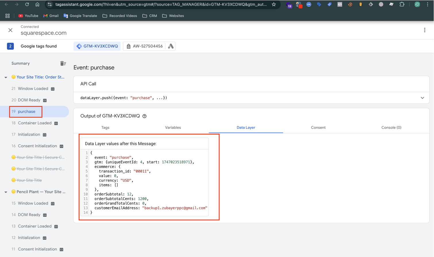 How to Track Purchases on Squarespace with GTM and Google Ads Enhanced Conversions