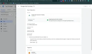 google ads purchase conversion tag squarespace gtm