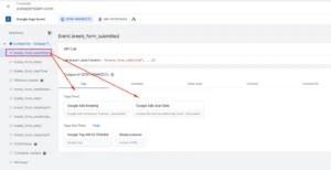 breely booking event testing in gtm preview mode