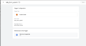 Tally form tracking trigger