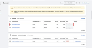 google ads enhanced conversions active status