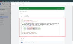 google consent mode v2 custom html banner setup in gtm
