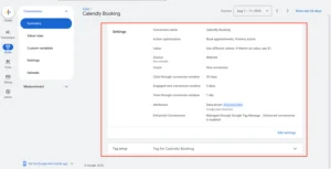 calendly google ads conversion action setup for booking tracking