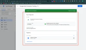 google ads conversion tracking tag using thank you page for calendly bookings
