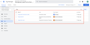 Google Ads conversion tag in SGTM