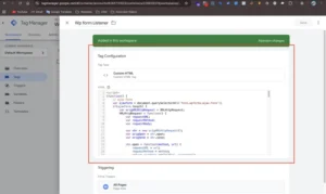 Form Listener Code Setup