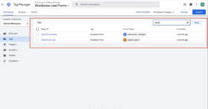 Facebook Pixel GTM PageView and Lead event tag configuration