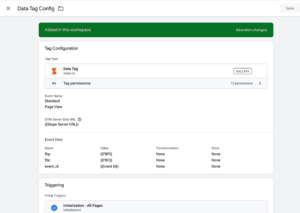 stape data tag pageview setup unbounce server side tracking