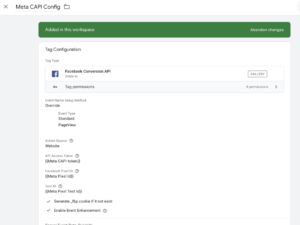 Meta CAPI Pageview Tag