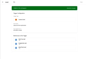Custom event trigger setup in GTM for unbounce_form_submitted event name