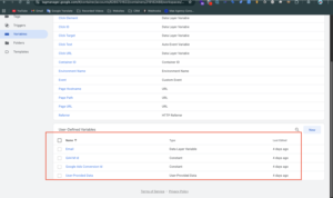 Data Layer Varibales