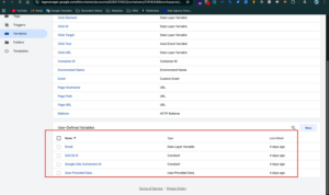 Data Layer Varibales