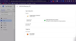 GA4 Booking Event Tag