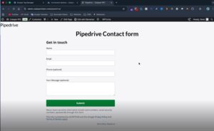 Pipedrive iFrame Form Source